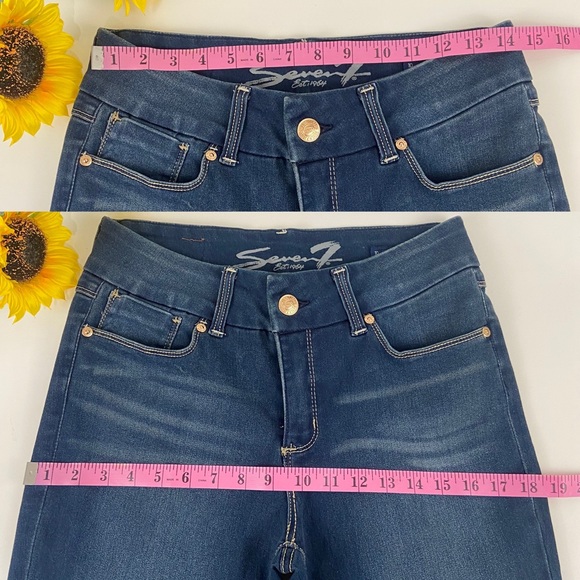 Seven7 Slim Boot Mid Rise Jeans Size 10 - Picture 4 of 8